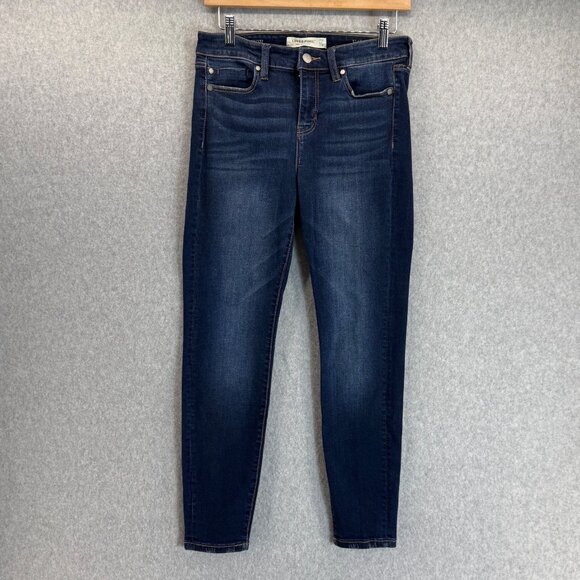 Liverpool LA Skinny Jeans Womens Size 6 / 28 Petite Dark‎ Wash Denim Eco Logical - Picture 1 of 11